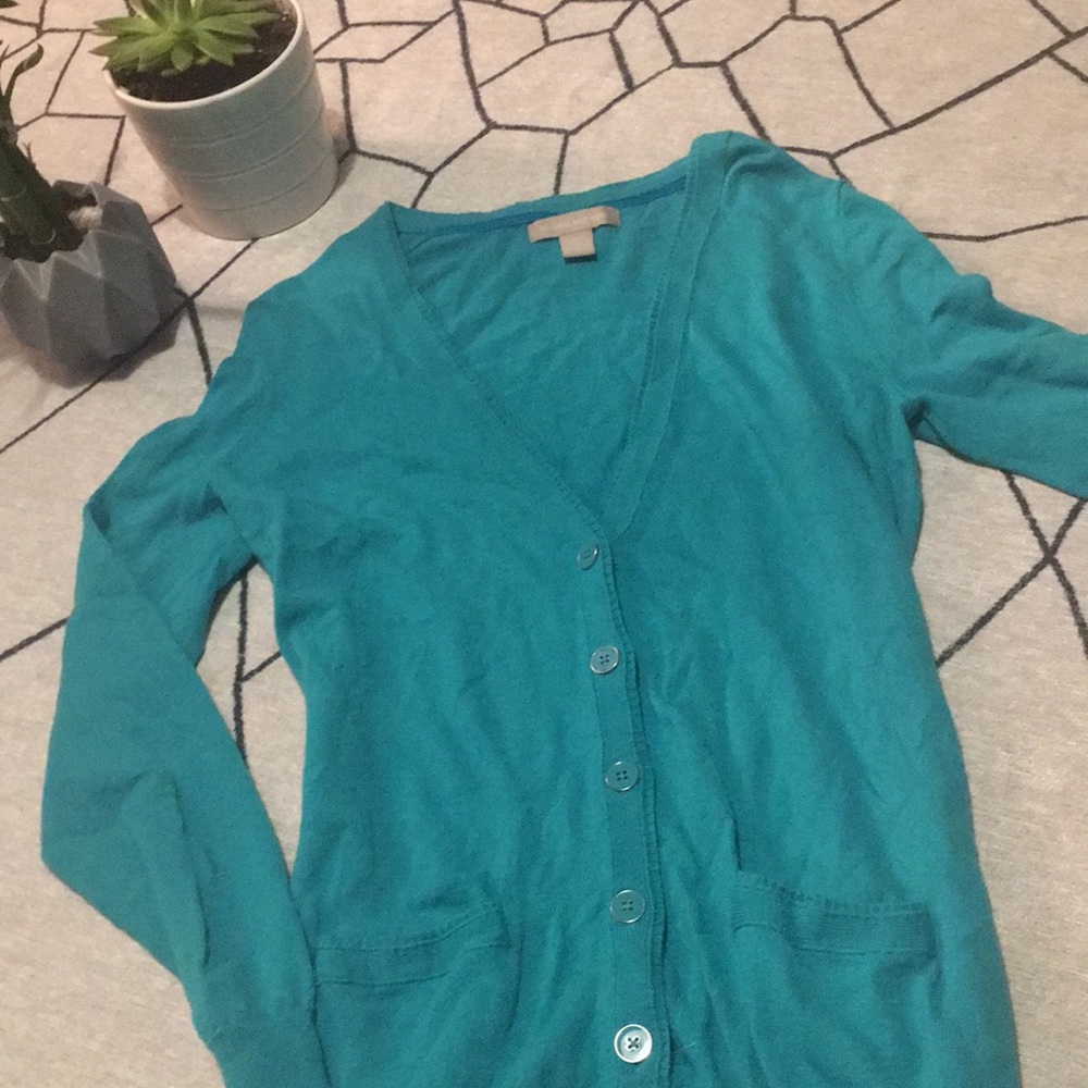 Stunning Teal/Blue Cardigan Sweater